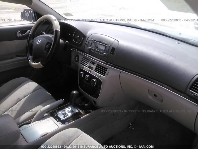 5NPEU46F06H011279 - 2006 HYUNDAI SONATA GLS/LX BLUE photo 5