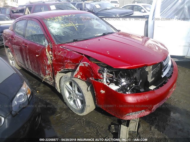 1B3BD1FB8BN538223 - 2011 DODGE AVENGER MAINSTREET RED photo 1