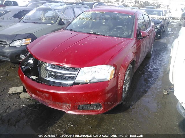 1B3BD1FB8BN538223 - 2011 DODGE AVENGER MAINSTREET RED photo 2