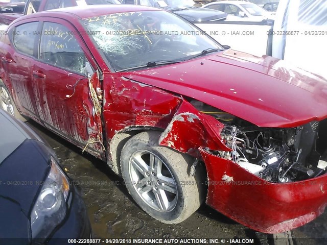 1B3BD1FB8BN538223 - 2011 DODGE AVENGER MAINSTREET RED photo 6