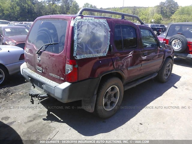 5N1ED28T44C655119 - 2004 NISSAN XTERRA XE/SE MAROON photo 4