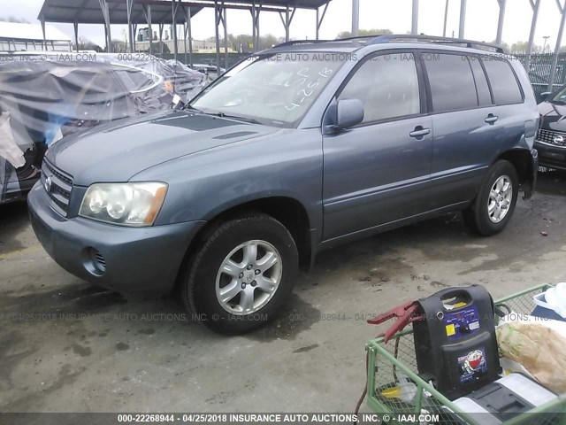 JTEHF21A830140897 - 2003 TOYOTA HIGHLANDER LIMITED BLUE photo 2