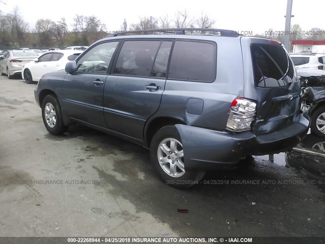 JTEHF21A830140897 - 2003 TOYOTA HIGHLANDER LIMITED BLUE photo 3