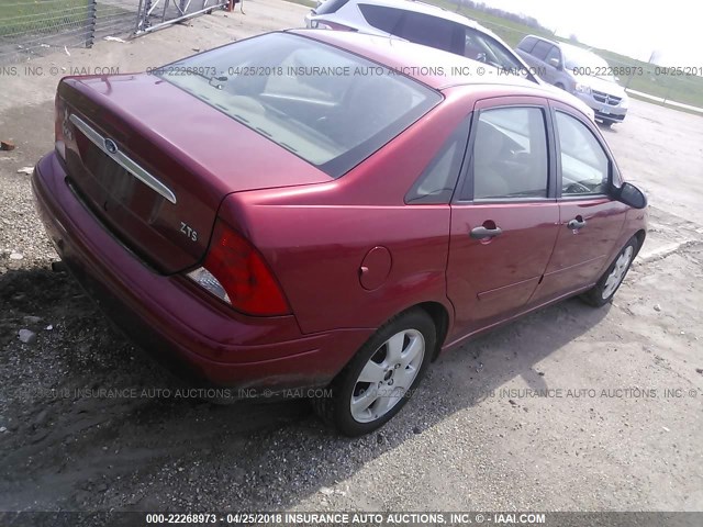 1FAFP38371W144767 - 2001 FORD FOCUS ZTS RED photo 4