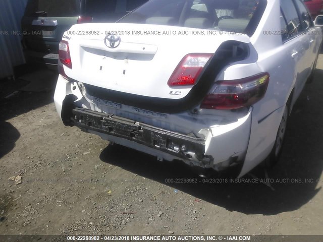 4T1BE46K39U856601 - 2009 TOYOTA CAMRY SE/LE/XLE WHITE photo 6