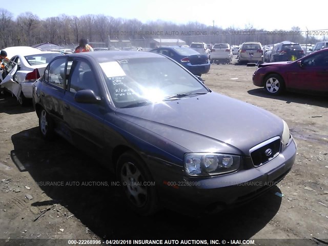 KMHDN45D72U447499 - 2002 HYUNDAI ELANTRA GLS/GT GRAY photo 1