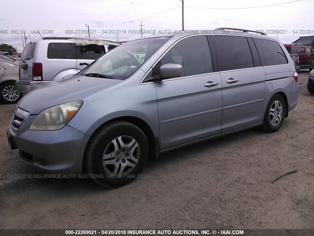 5FNRL38677B026308 - 2007 HONDA ODYSSEY EXL SILVER photo 2