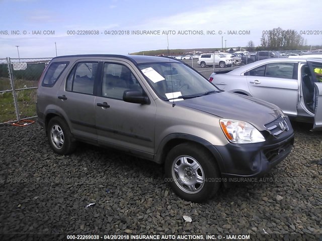 JHLRD68555C003130 - 2005 HONDA CR-V LX GOLD photo 1