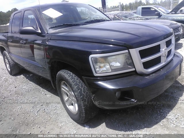 1D7CE3GK2AS179435 - 2010 DODGE DAKOTA SXT BLACK photo 1