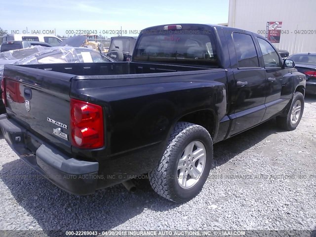 1D7CE3GK2AS179435 - 2010 DODGE DAKOTA SXT BLACK photo 4