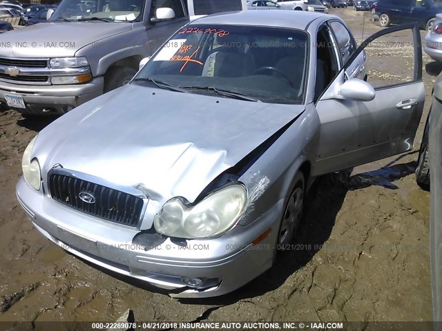 KMHWF25S22A529697 - 2002 HYUNDAI SONATA GL SILVER photo 2