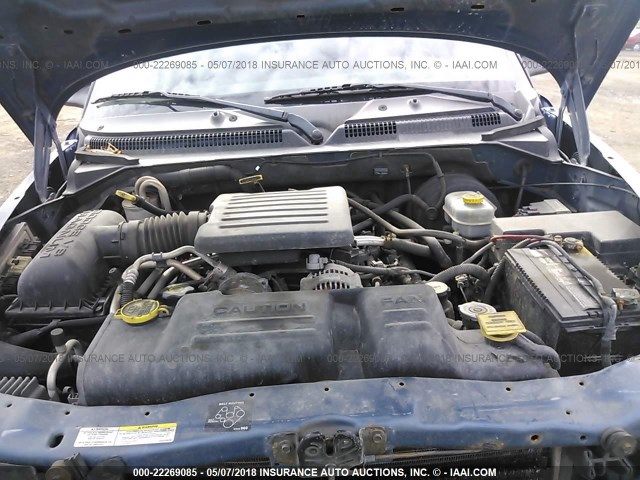 1B7GG32N92S638338 - 2002 DODGE DAKOTA SPORT/RT BLUE photo 10