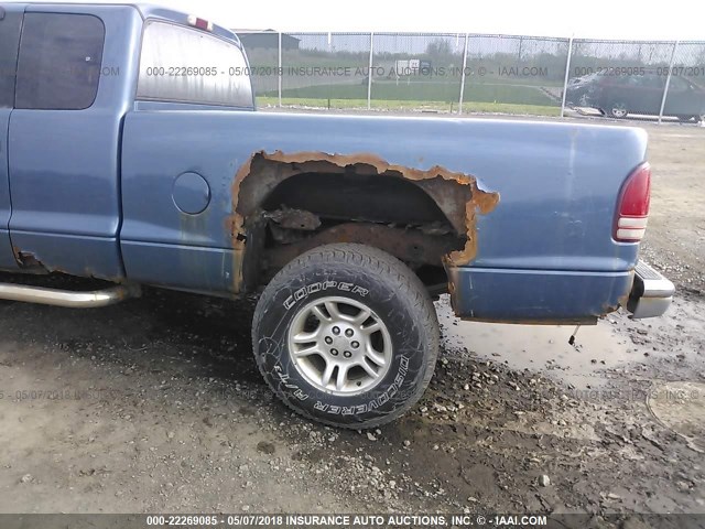 1B7GG32N92S638338 - 2002 DODGE DAKOTA SPORT/RT BLUE photo 6