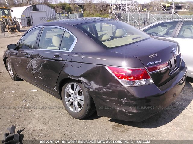 1HGCP2F42BA081225 - 2011 HONDA ACCORD LXP BROWN photo 3