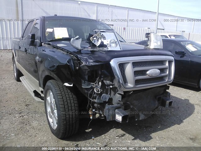 1FTPW12V67KA71634 - 2007 FORD F150 SUPERCREW BLACK photo 1