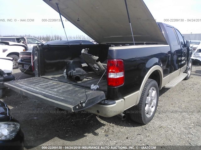 1FTPW12V67KA71634 - 2007 FORD F150 SUPERCREW BLACK photo 4