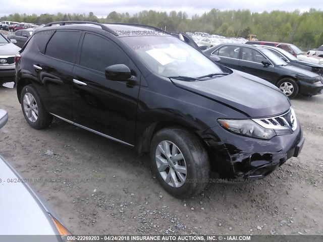 JN8AZ1MU4CW117115 - 2012 NISSAN MURANO S/SL/LE BLACK photo 1