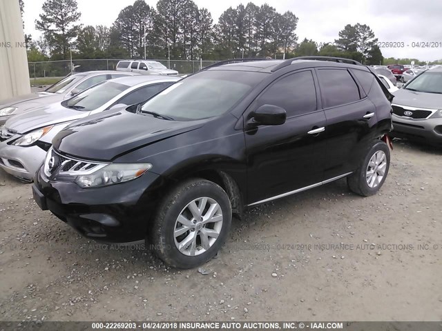 JN8AZ1MU4CW117115 - 2012 NISSAN MURANO S/SL/LE BLACK photo 2