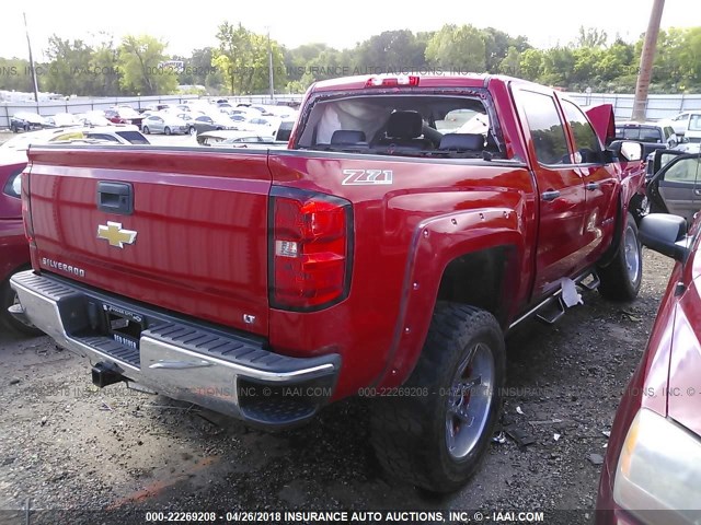 3GCUKREC4EG392342 - 2014 CHEVROLET SILVERADO K1500 LT RED photo 4