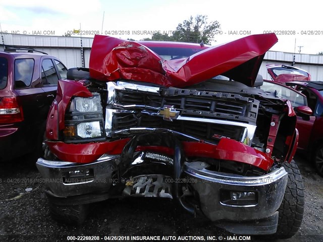 3GCUKREC4EG392342 - 2014 CHEVROLET SILVERADO K1500 LT RED photo 6