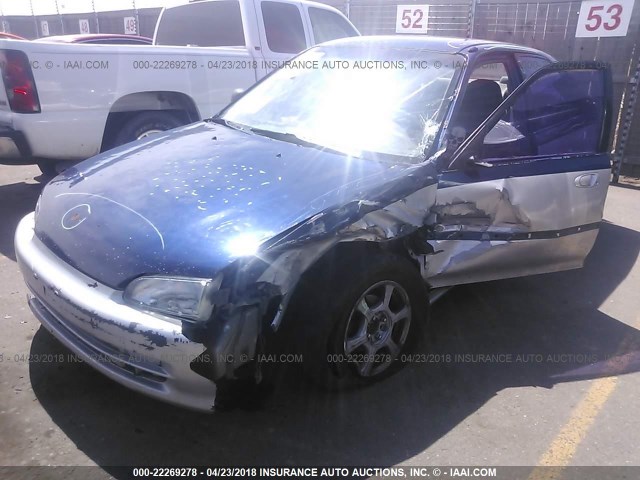 1HGEG8549RL042871 - 1994 HONDA CIVIC DX/LX ლურჯი ფოტო 2
