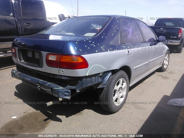1HGEG8549RL042871 - 1994 HONDA CIVIC DX/LX ლურჯი ფოტო 4