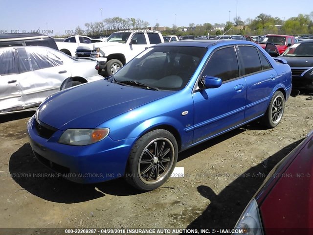 JM1BJ225730155403 - 2003 MAZDA PROTEGE DX/LX/ES BLUE photo 2