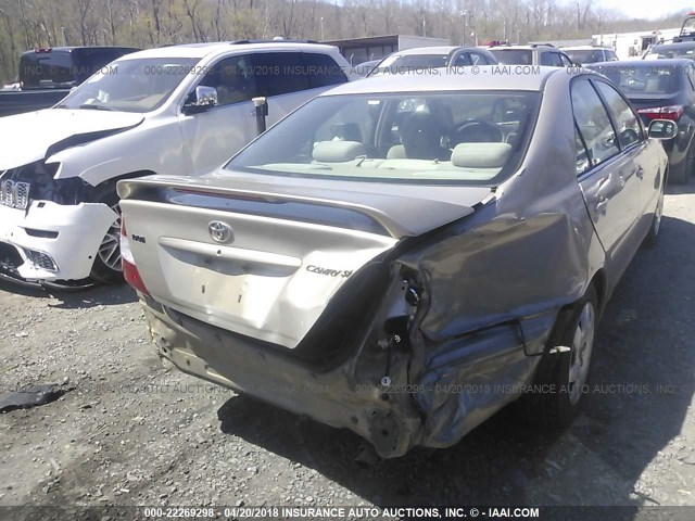 4T1BE32K93U742206 - 2003 TOYOTA CAMRY LE/XLE/SE GOLD photo 6