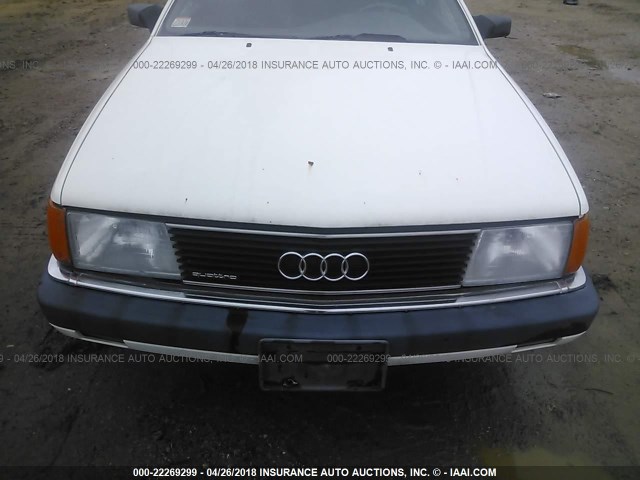 WAUCC5440LN083738 - 1990 AUDI 100 QUATTRO WHITE photo 6