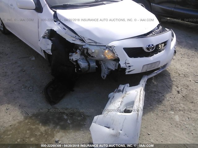 2T1BU4EE8AC282646 - 2010 TOYOTA COROLLA S/LE/XLE WHITE photo 6