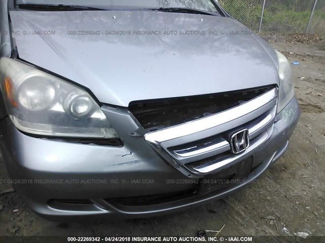 5FNRL38706B056774 - 2006 HONDA ODYSSEY EXL GRAY photo 6