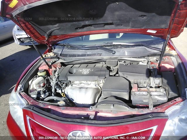 4T4BF3EK8AR029115 - 2010 TOYOTA CAMRY SE/LE/XLE 红色 照片 10