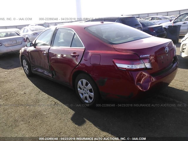 4T4BF3EK8AR029115 - 2010 TOYOTA CAMRY SE/LE/XLE 红色 照片 3