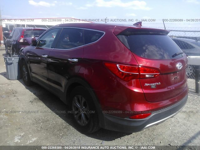 5XYZT3LB9DG045953 - 2013 HYUNDAI SANTA FE SPORT  RED photo 3