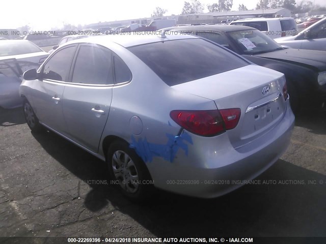 KMHDU4AD8AU063318 - 2010 HYUNDAI ELANTRA BLUE/GLS/SE SILVER photo 3