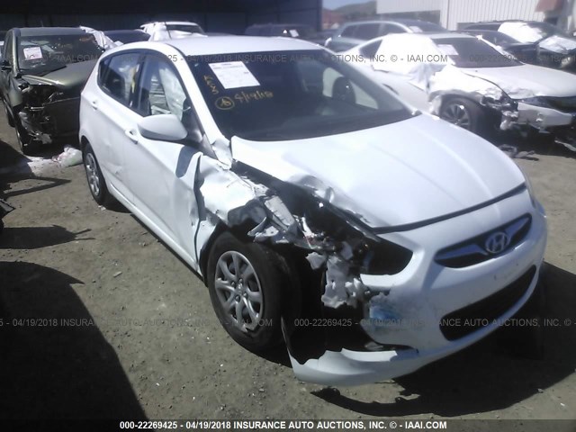 KMHCT5AE9EU169294 - 2014 HYUNDAI ACCENT GLS/GS WHITE photo 1