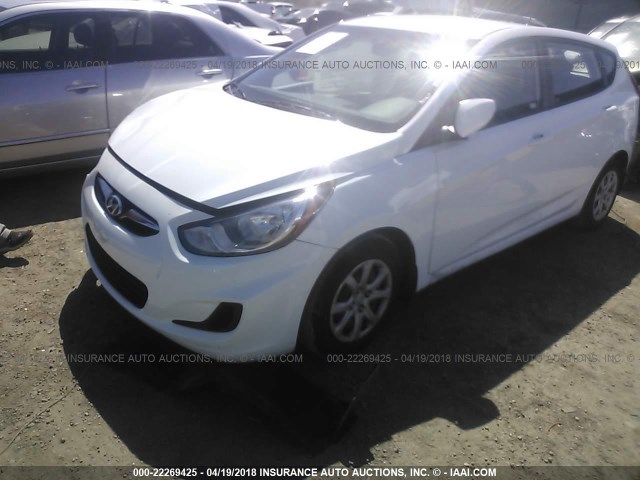 KMHCT5AE9EU169294 - 2014 HYUNDAI ACCENT GLS/GS WHITE photo 2