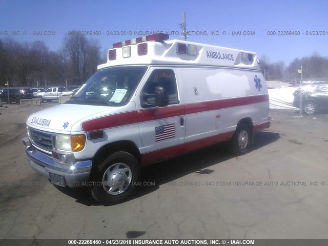 1FDSS34P96DA82903 - 2006 FORD ECONOLINE E350 SUPER DUTY VAN WHITE photo 2