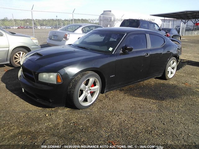 2B3KA73W28H151302 - 2008 DODGE CHARGER SRT-8 BLACK photo 2