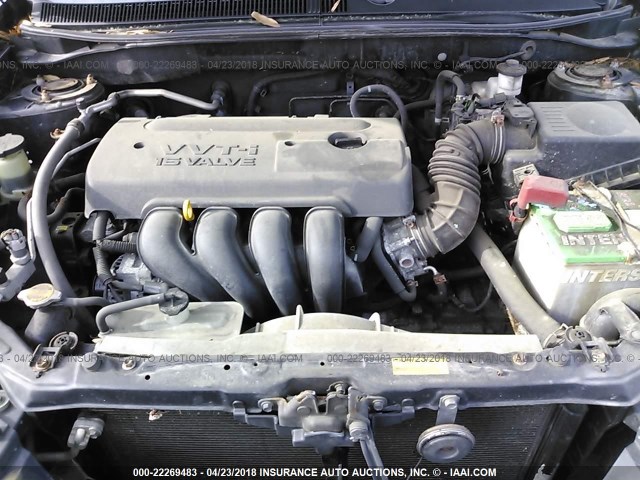 2T1KR32EX5C502570 - 2005 TOYOTA COROLLA MATRIX XR BLACK photo 10