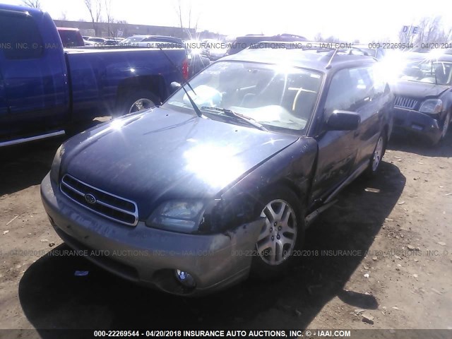 4S3BH665417633620 - 2001 SUBARU LEGACY OUTBACK BLUE photo 2