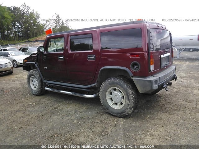 5GRGN23U64H122636 - 2004 HUMMER H2 RED photo 3