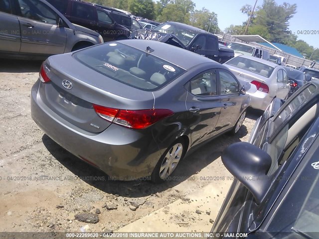 5NPDH4AE0BH044291 - 2011 HYUNDAI ELANTRA GLS/LIMITED GRAY photo 4