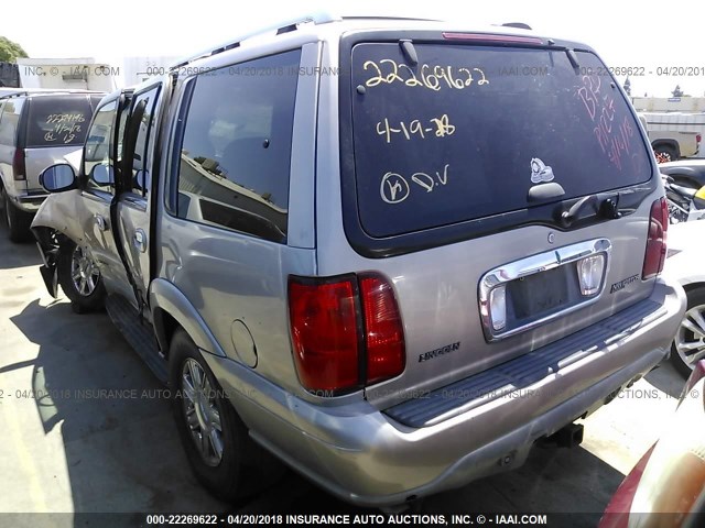 5LMEU27R62LJ00124 - 2002 LINCOLN NAVIGATOR BEIGE photo 3