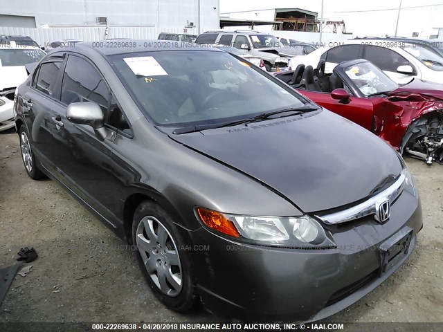 2HGFA16568H320397 - 2008 HONDA CIVIC LX GRAY photo 1