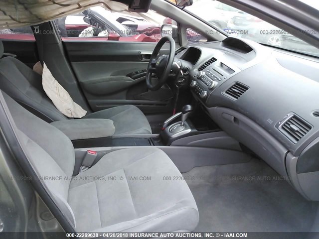 2HGFA16568H320397 - 2008 HONDA CIVIC LX GRAY photo 5