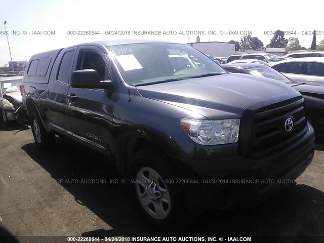 5TFRM5F11DX061041 - 2013 TOYOTA TUNDRA DOUBLE CAB SR5 GRAY photo 1