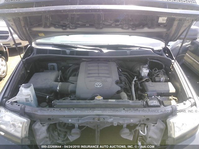 5TFRM5F11DX061041 - 2013 TOYOTA TUNDRA DOUBLE CAB SR5 GRAY photo 10