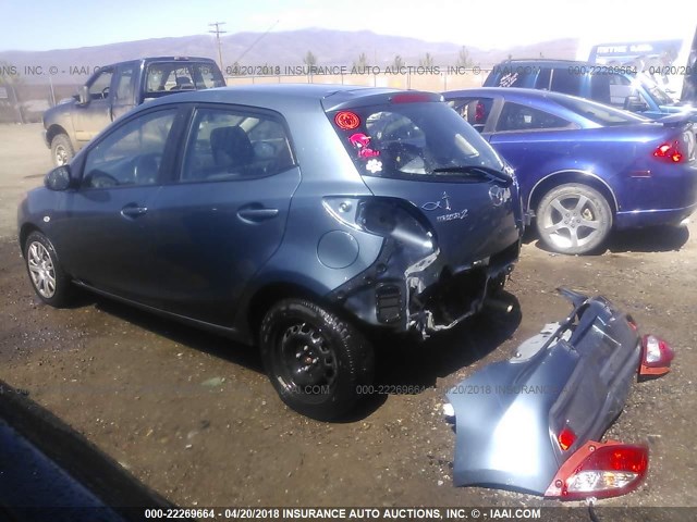 JM1DE1KZ3E0186547 - 2014 MAZDA MAZDA2 SPORT BLUE photo 3