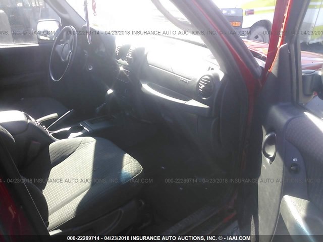 1J4GL48K34W254236 - 2004 JEEP LIBERTY SPORT 红色 照片 5